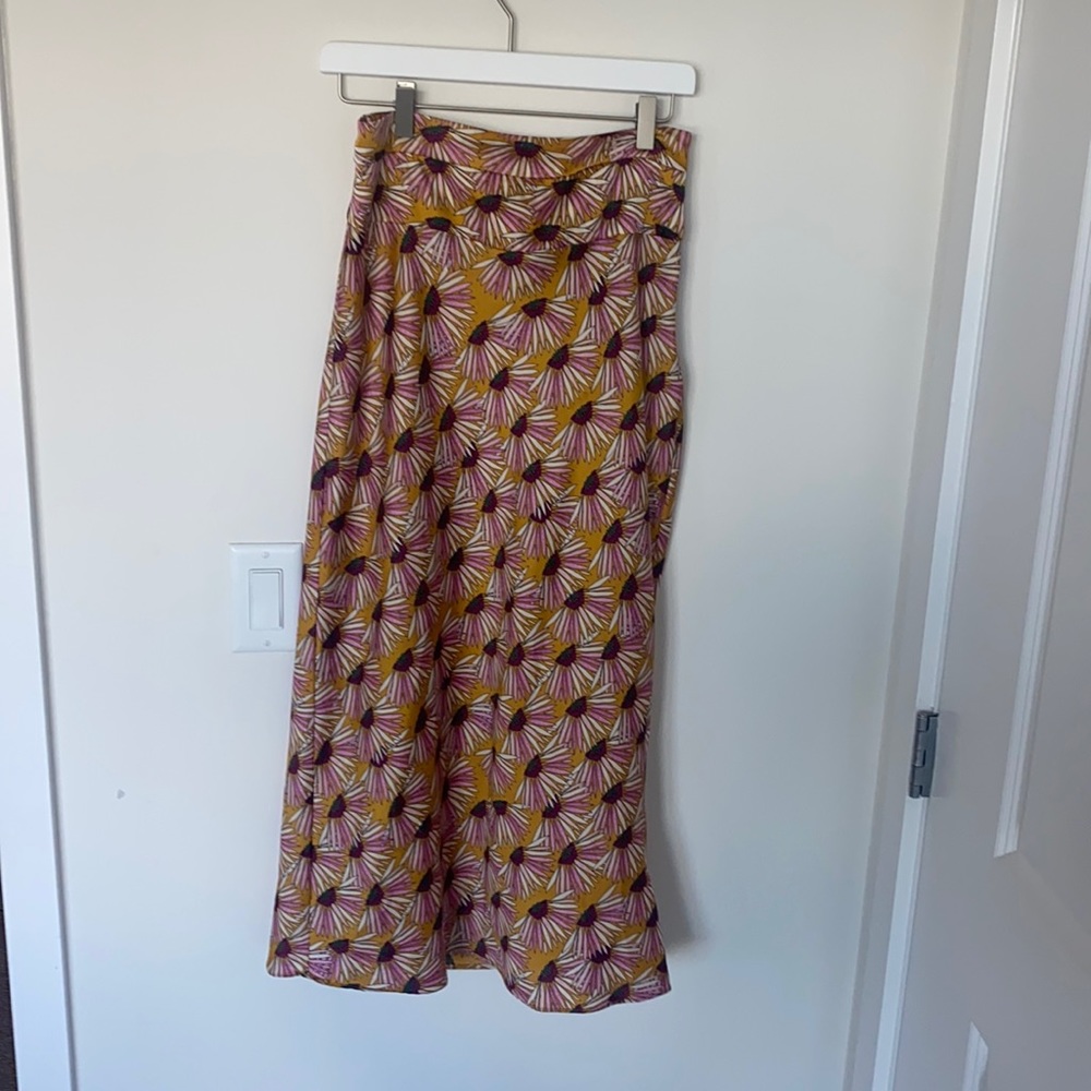 Free People Midi Skirt Normani Bias Print